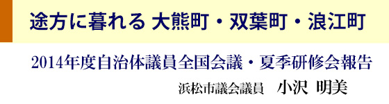 自治体議員全国会議・夏季研修会報告